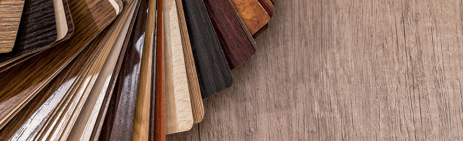 Flooring samples viewed from above representing hardware.